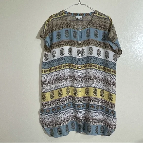 💥SOLD💥 J. Jill Multicolor Floral Print Button Down Top. Women’s size Medium - Picture 6 of 12